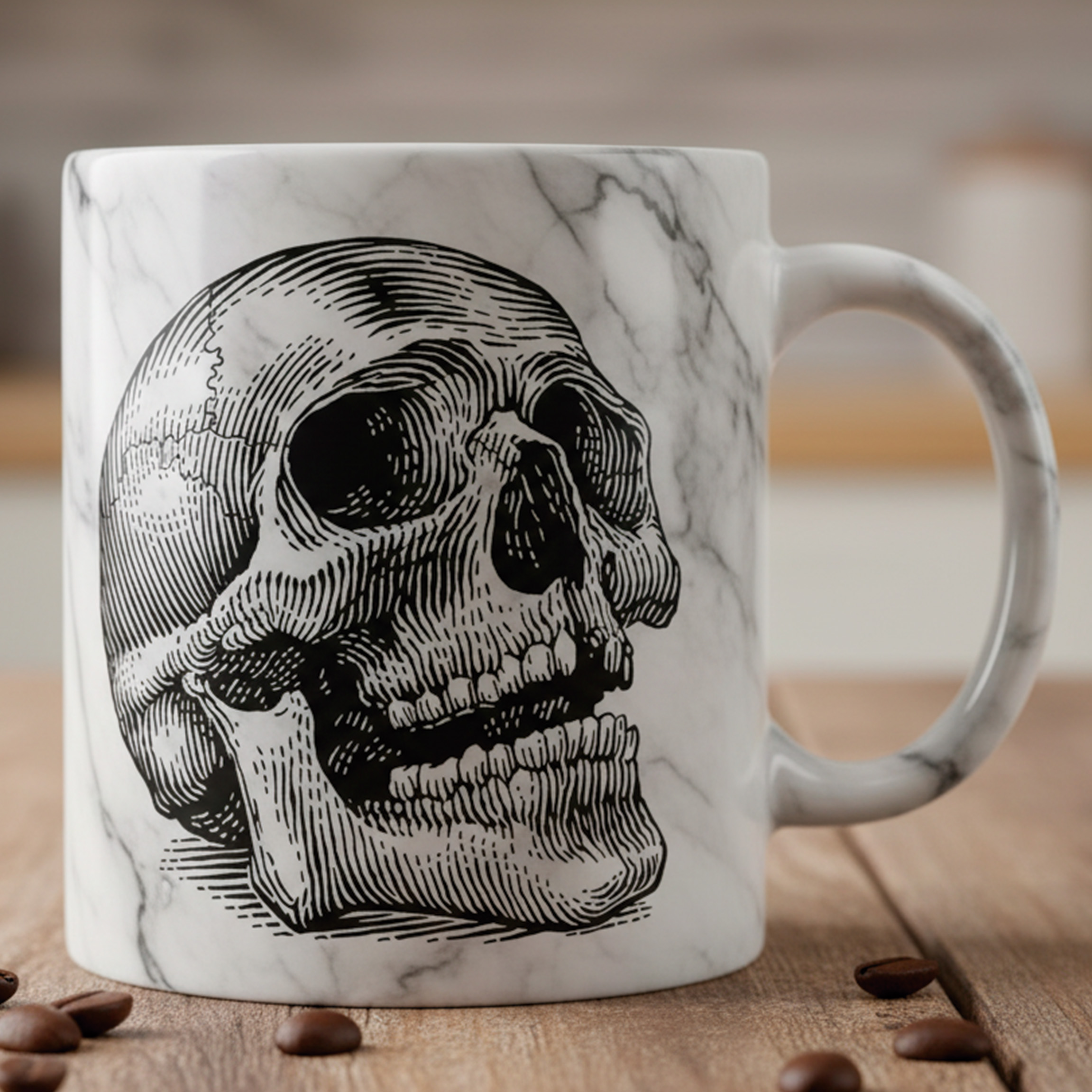Taza Calavera efecto marmolizado