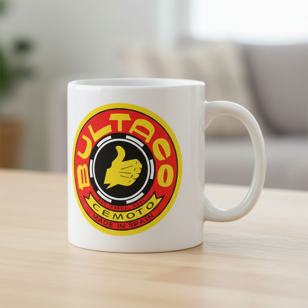 Taza blanca Bultaco
