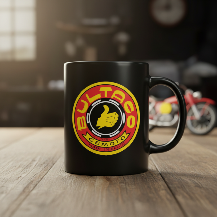 Taza Bultaco negra