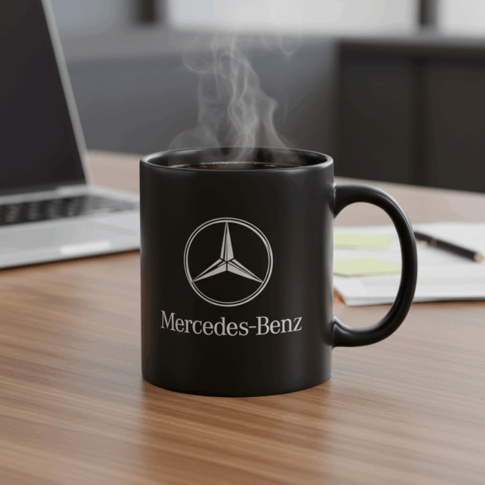 Taza negra Mercedes Benz