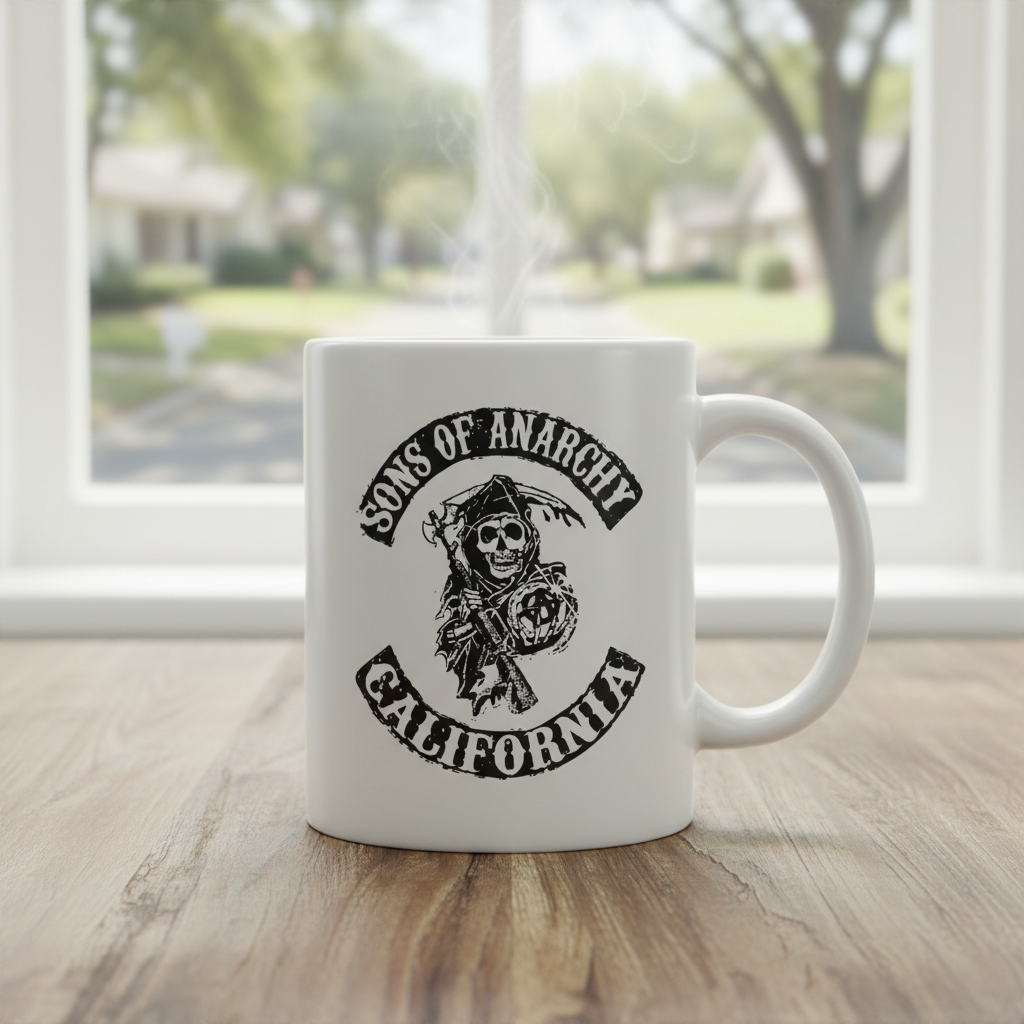 Taza blanca Sons of Anarchy
