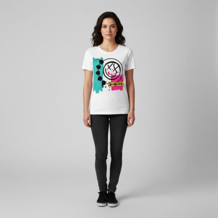 Camiseta Blink182 blanca - Logotipo