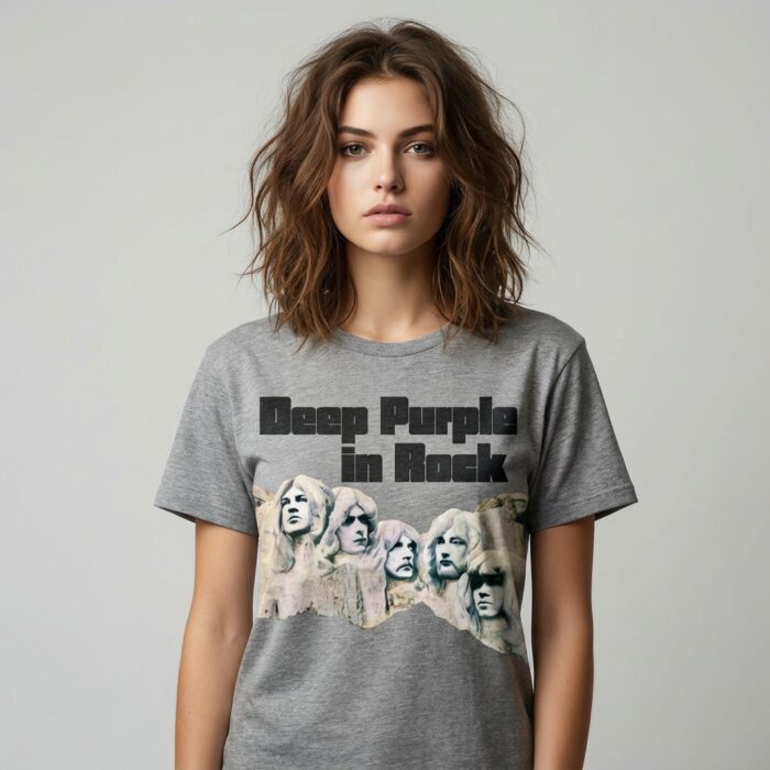 Camiseta Deep Purple gris jaspeado - In Rock