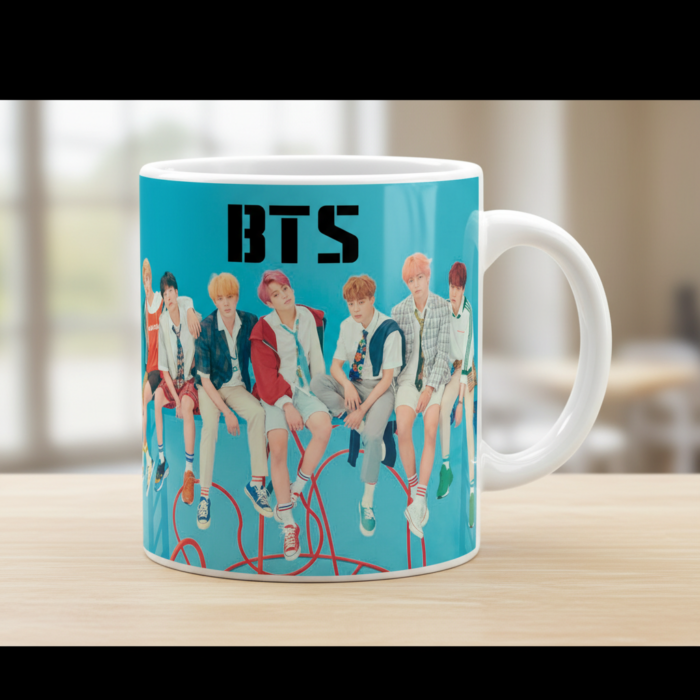 Taza BTS blanca