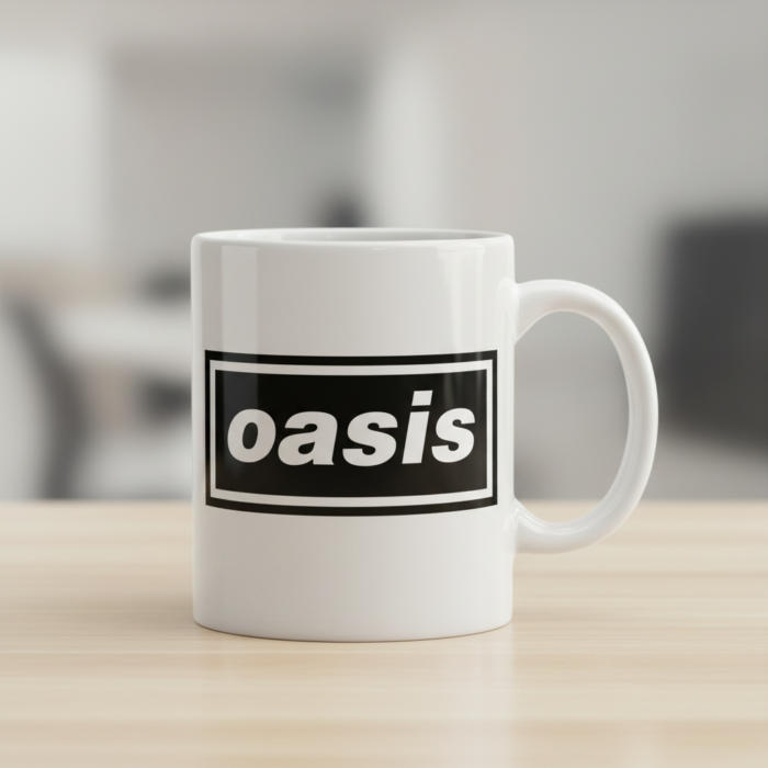 Taza Oasis blanca - Logotipo