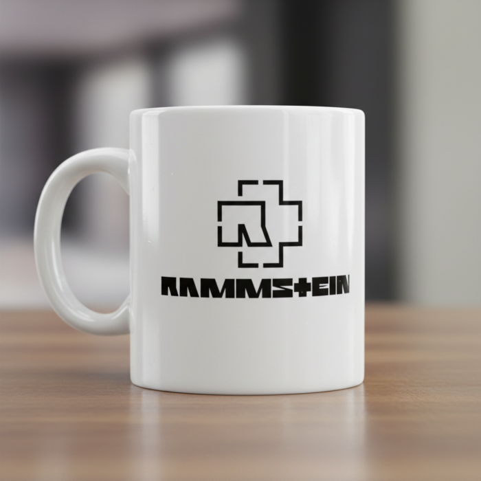Taza Rammstein blanca - Logotipo