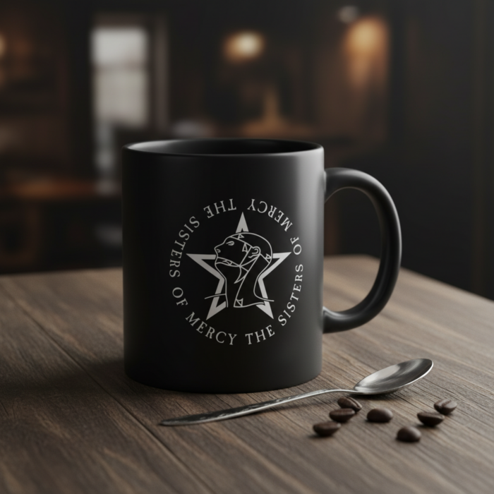 Taza Sisters Of Mercy negra - Logotipo