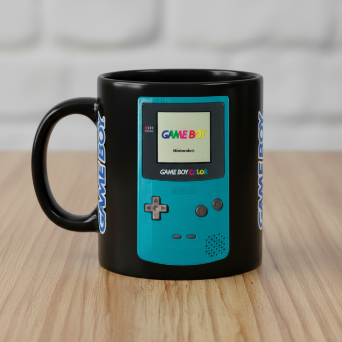 Taza Gameboy negra consola portátil