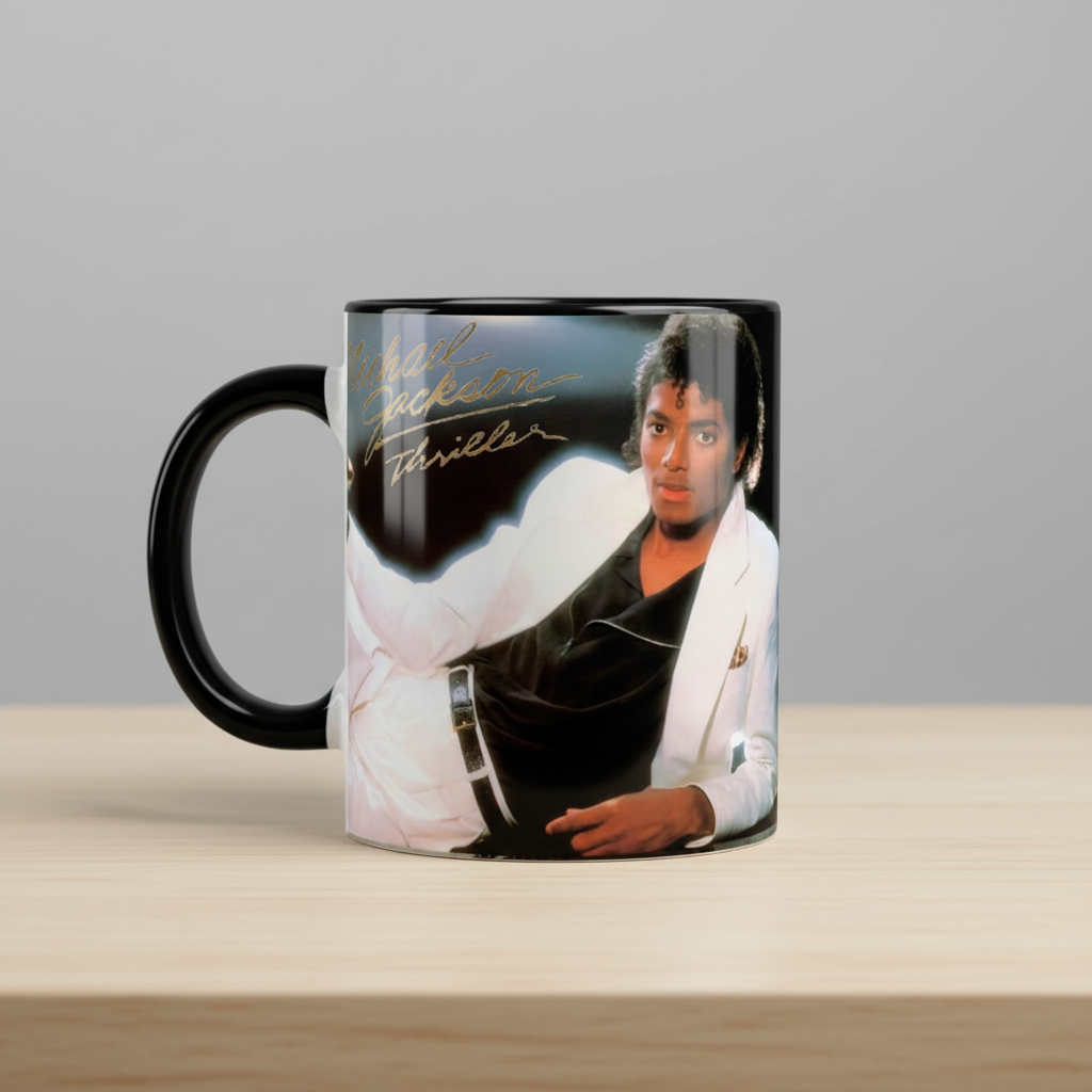 Taza Michael Jackson negra - Thriller