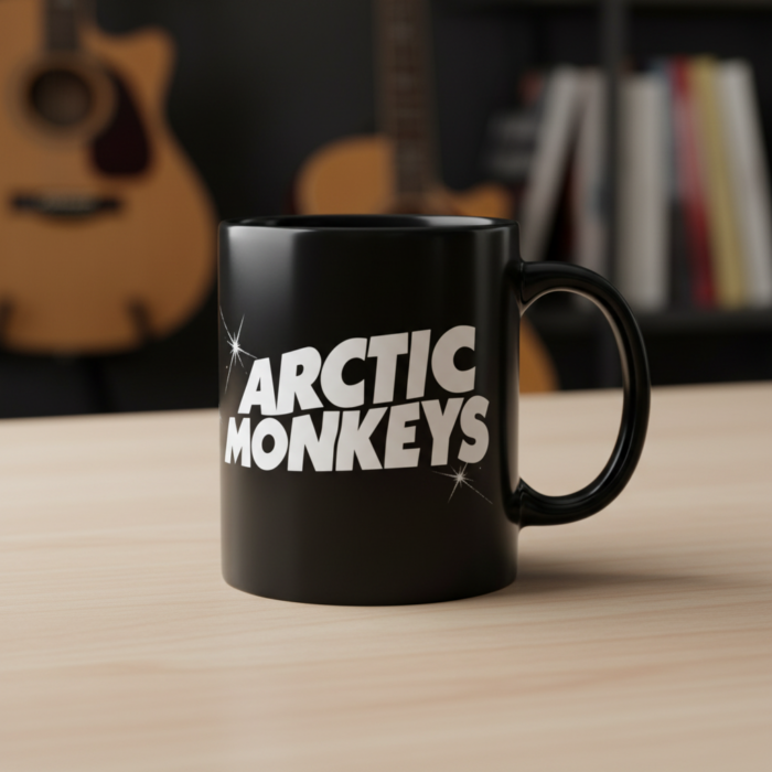 Taza Arctic Monkeys negra -Logotipo