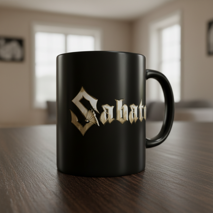 Taza Sabaton negra - Logotipo