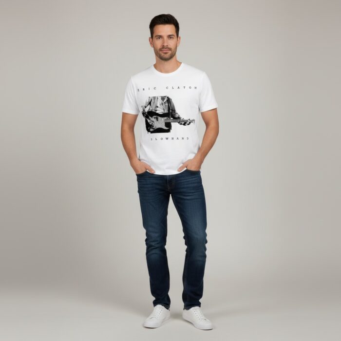 Camiseta Eric Clapton blanca - Slowhand