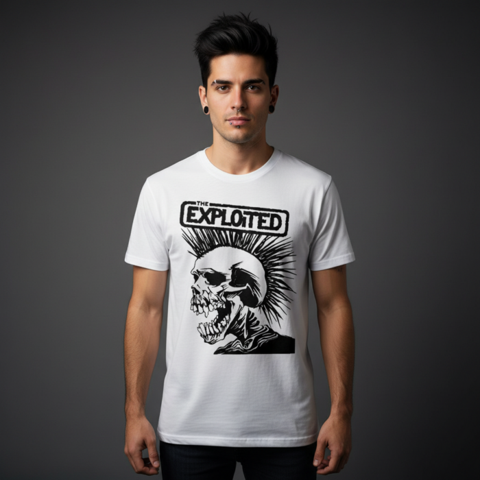 Camiseta Exploited blanca- Logotipo