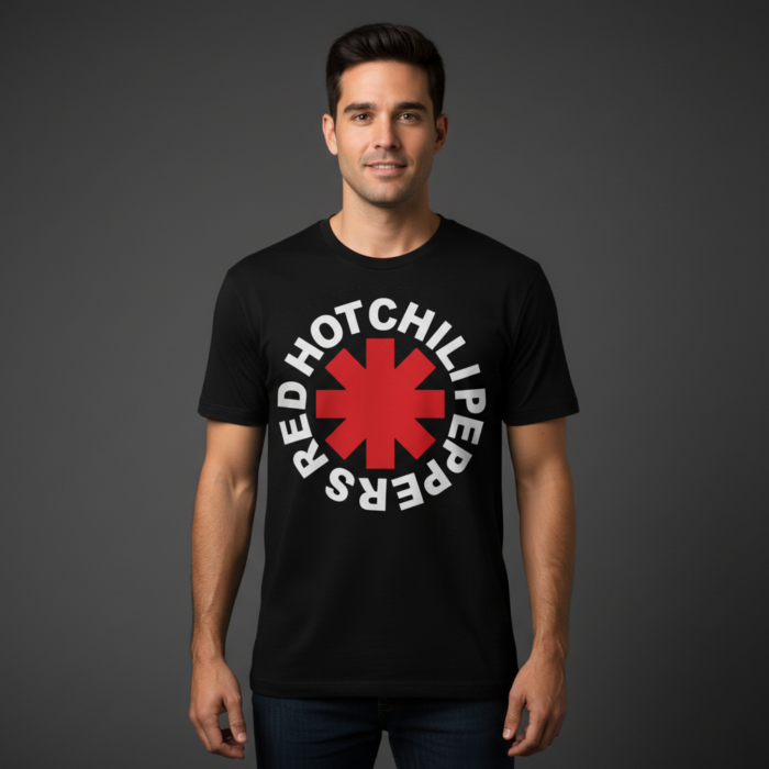 Camiseta Red Hot Chili Peppers negra - Logotipo