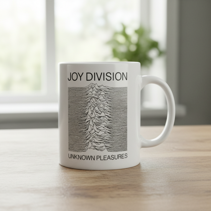 Taza Joy Division blanca - Unknown Pleasures
