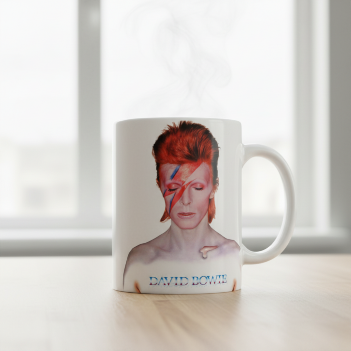 Taza David Bowie blanca - Aladdin Sane