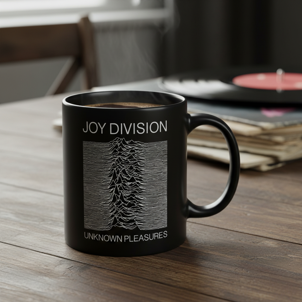 Taza Joy Division negra - Unknown Pleasures