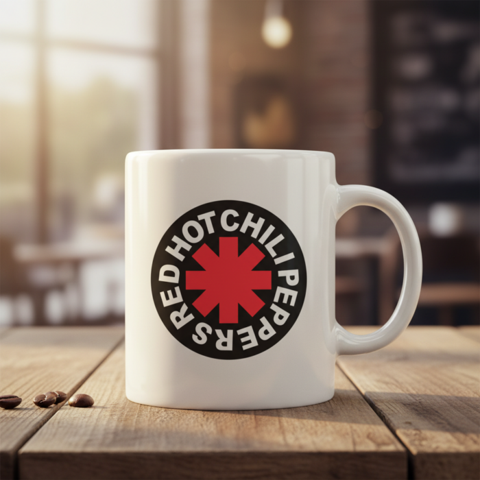 Taza Red Hot Chili Peppers blanca - Logotipo
