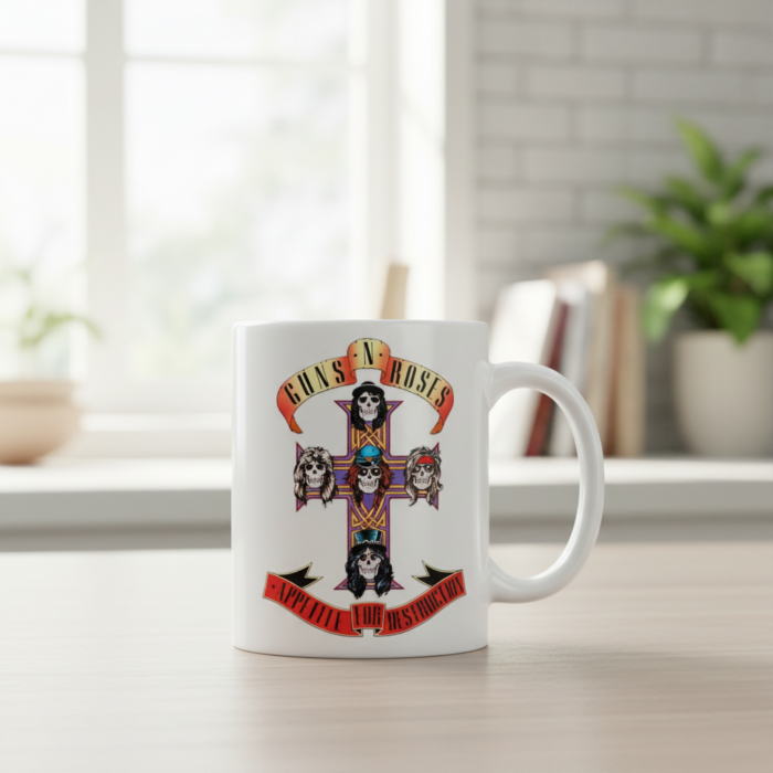 Taza Guns'n'Roses blanca - Appetite For Destruction