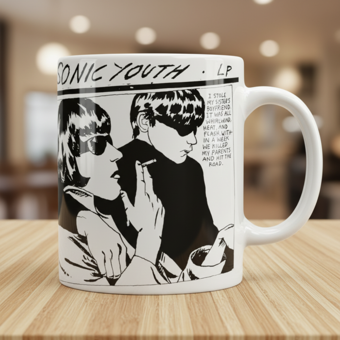 Taza Sonic Youth blanca - Goo