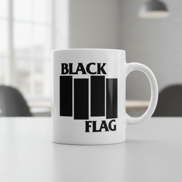 Taza Black Flag blanca