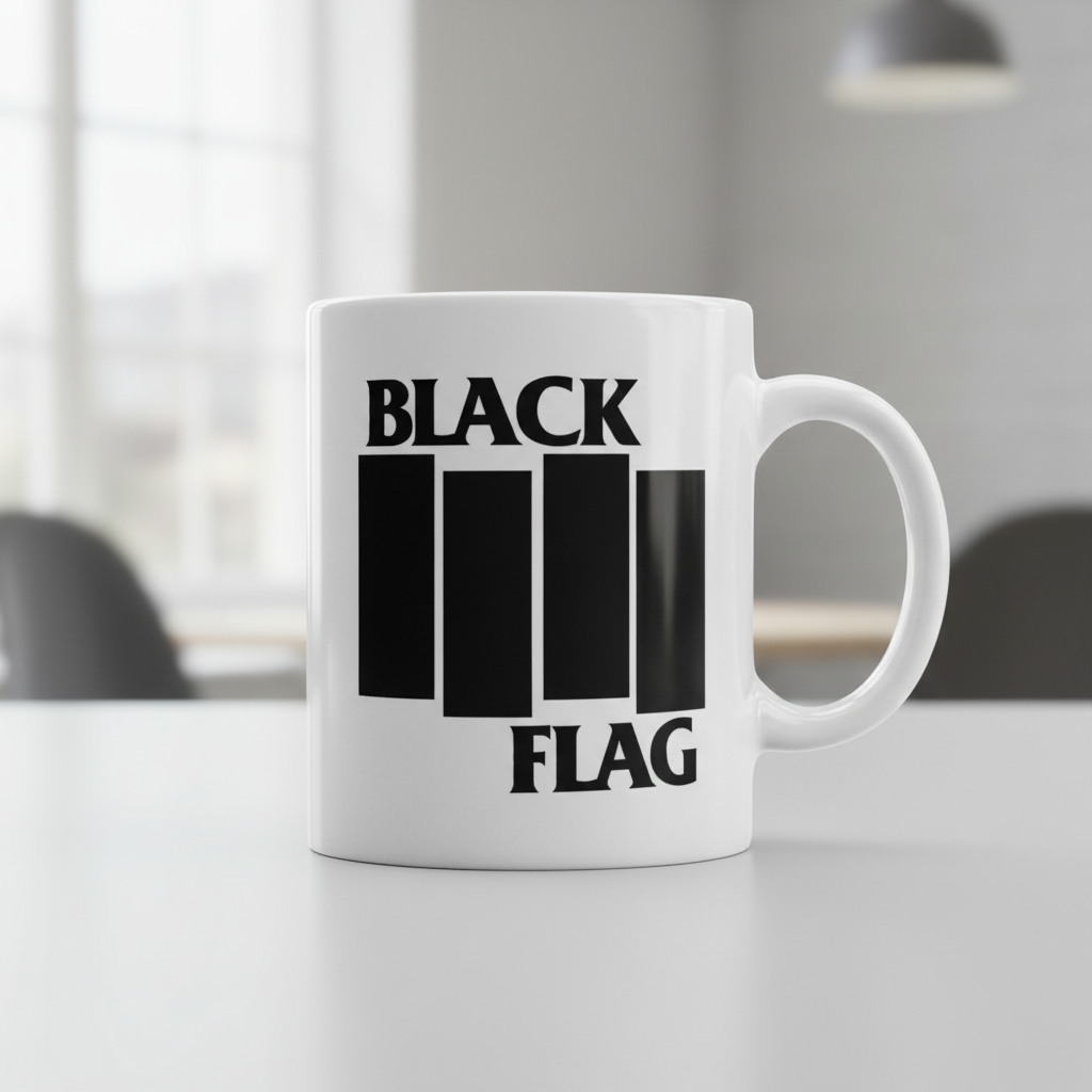Taza Black Flag blanca