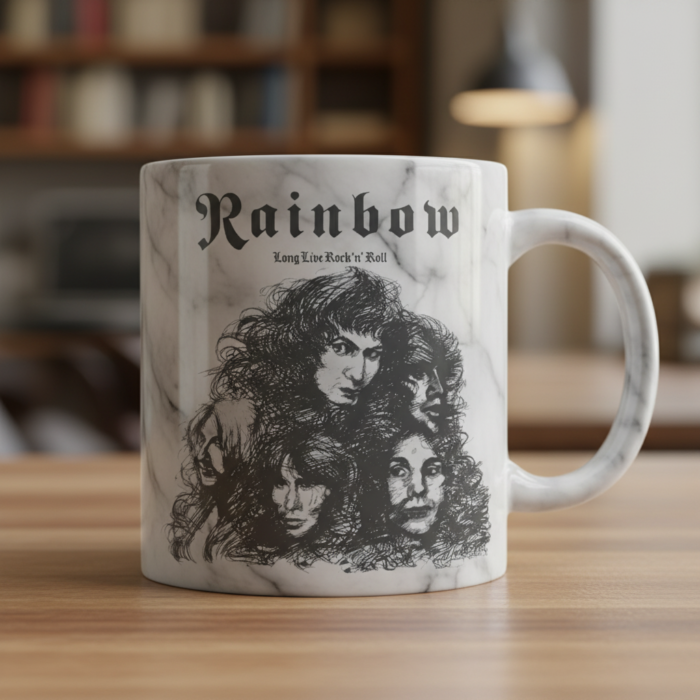 Taza Rainbow efecto mármol - Long Live Rock'n'Roll