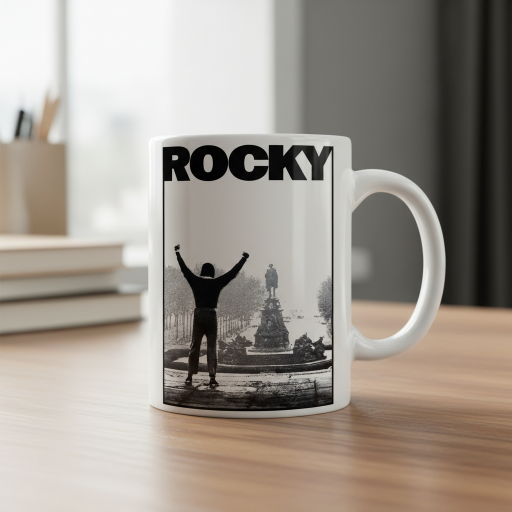 Taza Rocky blanca
