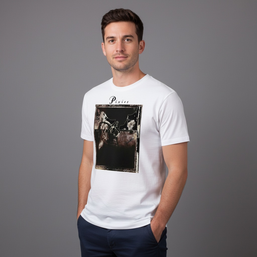 Camiseta Pixies blanca - Surfer Rosa