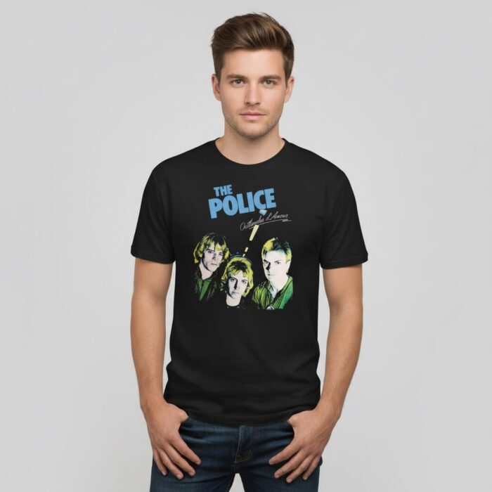 Camiseta Police negra - Outlandos D'Amour