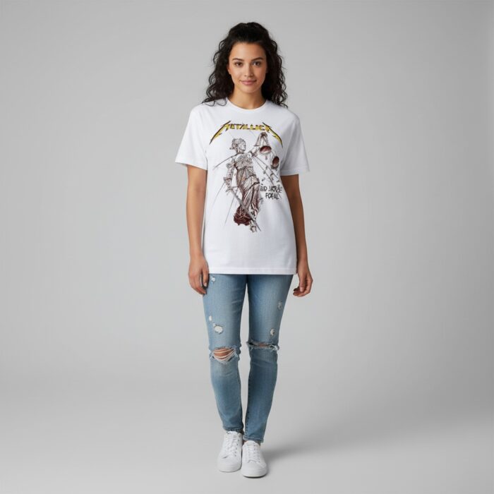 Camiseta Metallica blanca - And Justice For All
