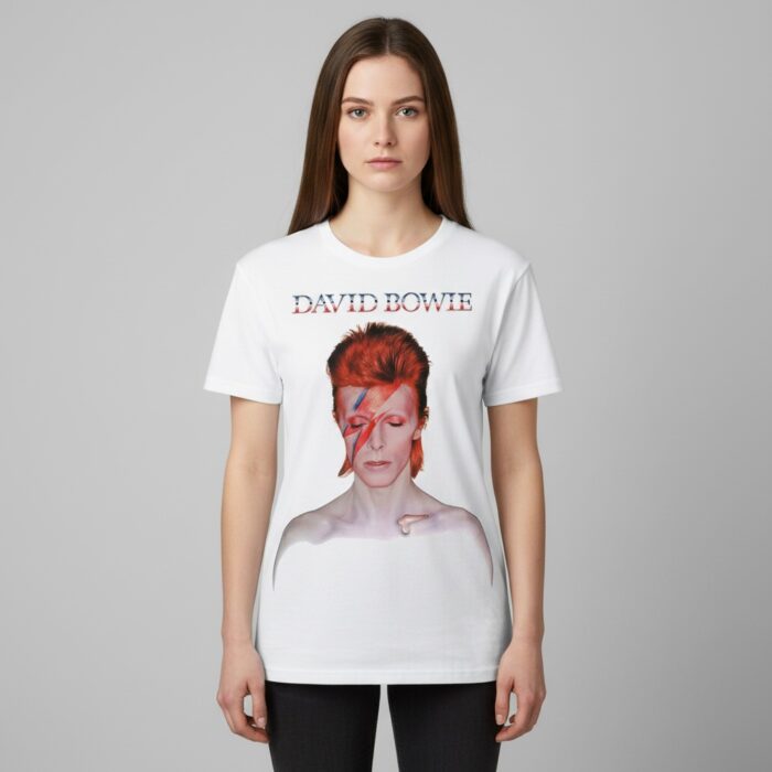 Camiseta David Bowie blanca - Aladdin Sane