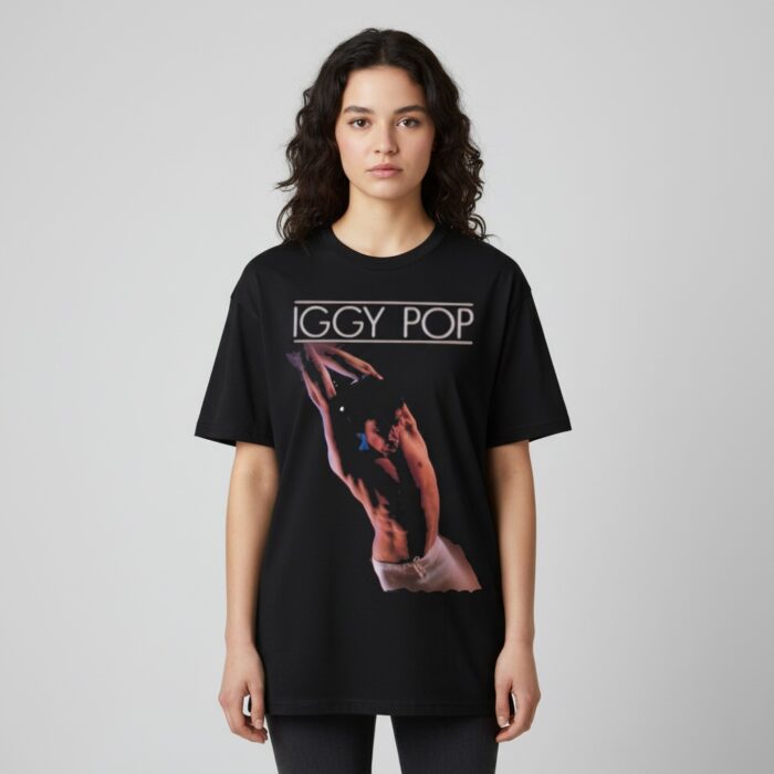 Camiseta Iggy Pop negra - New Values