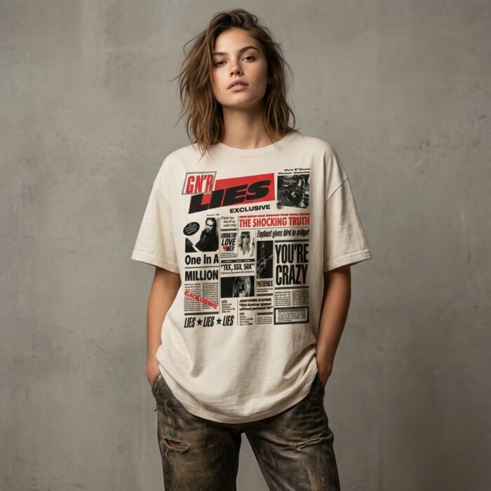 Camiseta Guns And Roses natural - Lies