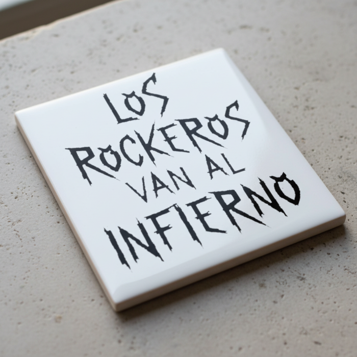 Azulejo Los Rockeros Van Al Infierno