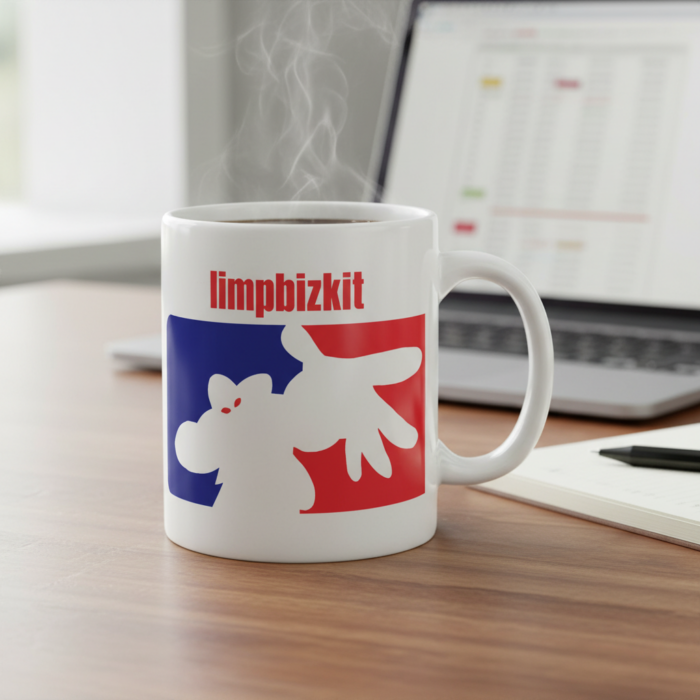 Taza Limpbizkit blanca - Logotipo
