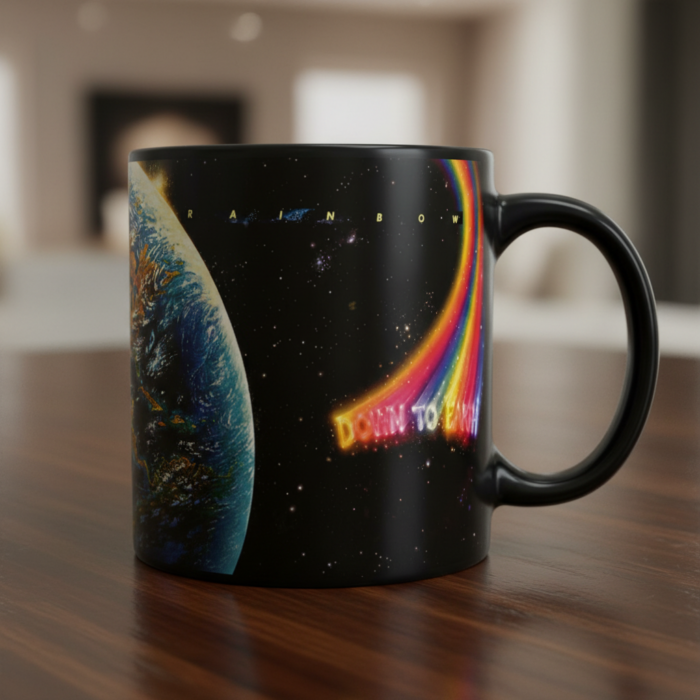 Taza Rainbow negra - Down To Earth