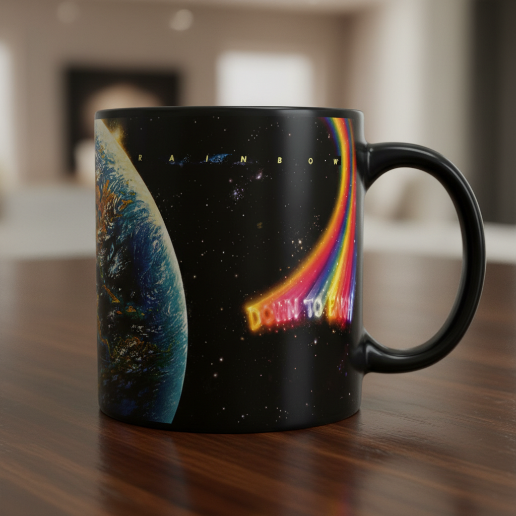 Taza Rainbow negra - Down To Earth