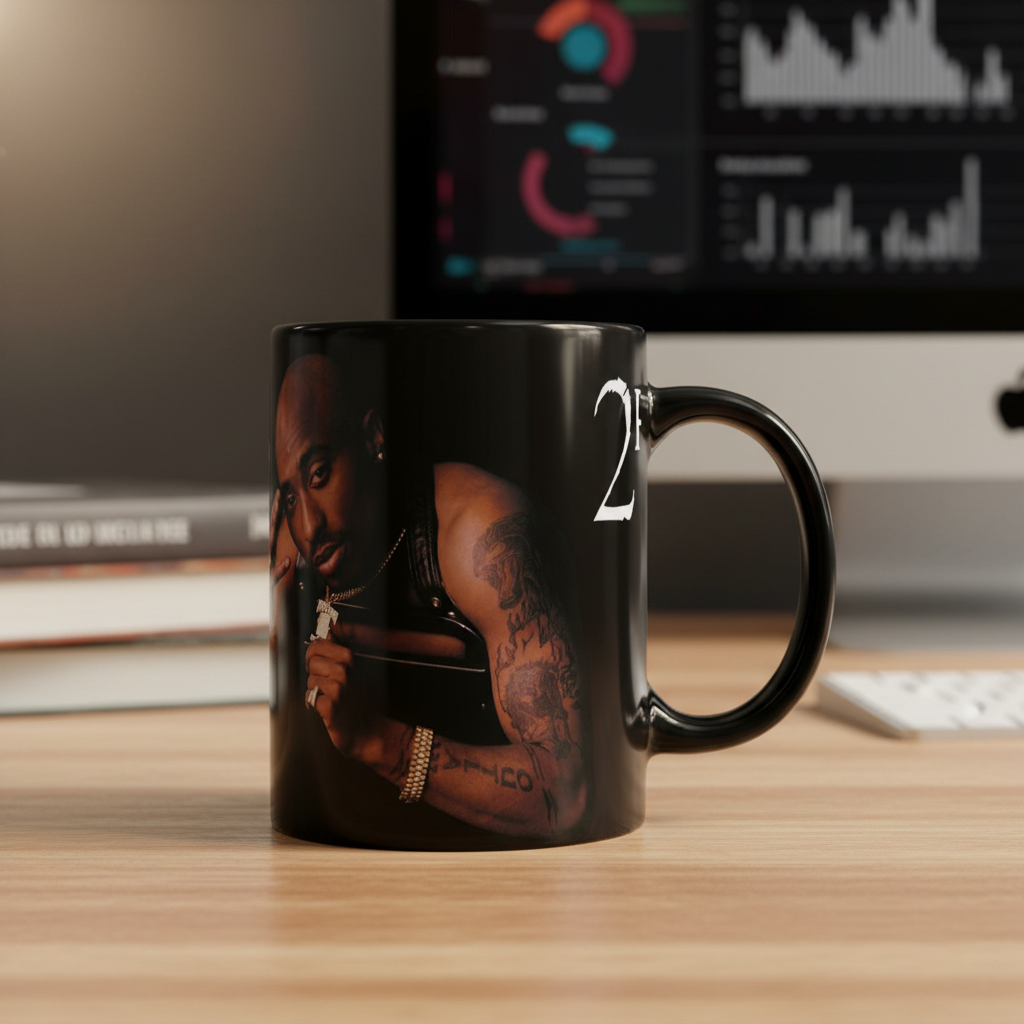 Taza 2Pac negra