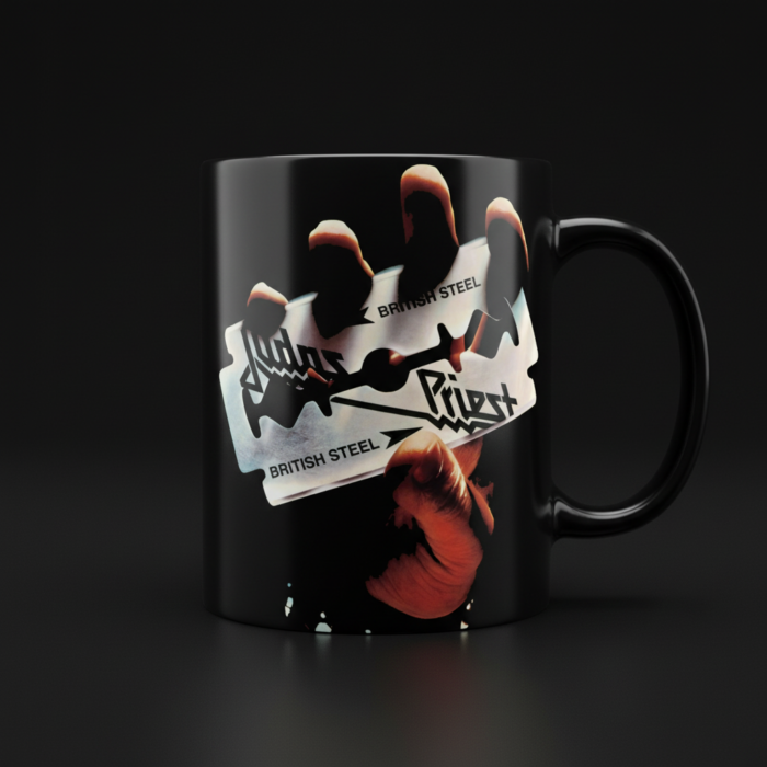 Taza Judas Priest negra - British Steel