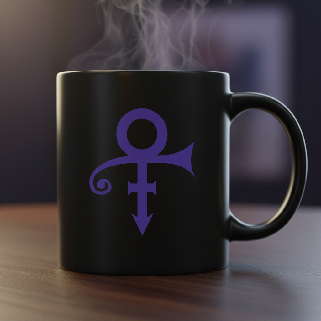 Taza Prince negra Logotipo