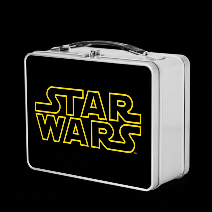 Star Wars - Logo Negro - Metal Lunch Box - Fiambrera Metálica
