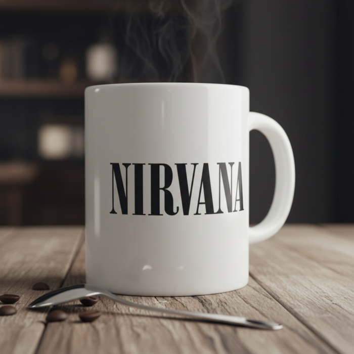 Taza Nirvana blanca - Logotipo