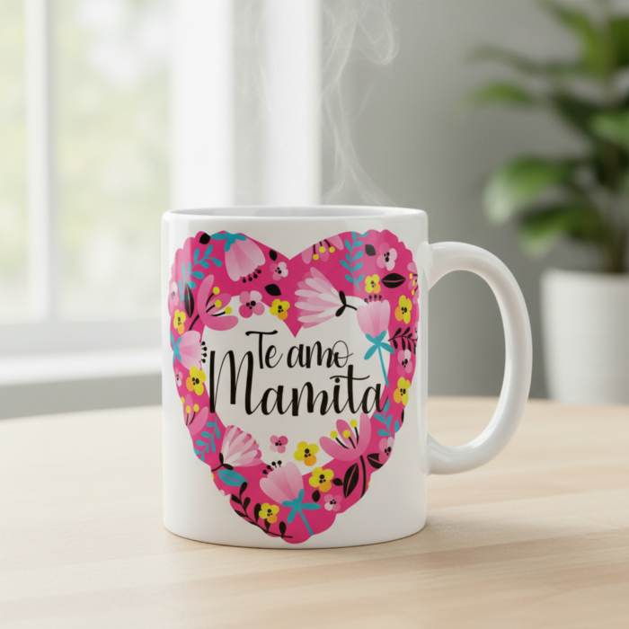 Taza Te Amo Mamita blanca