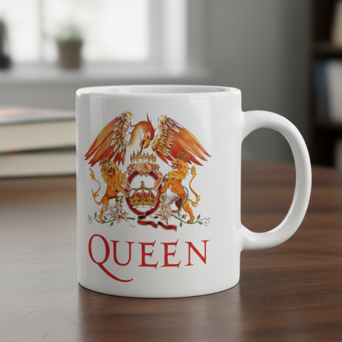 Taza Queen blanca - Logotipo