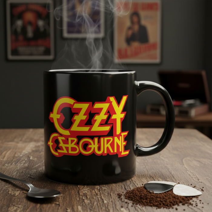 Taza Ozzy Osbourne negra - Logotipo