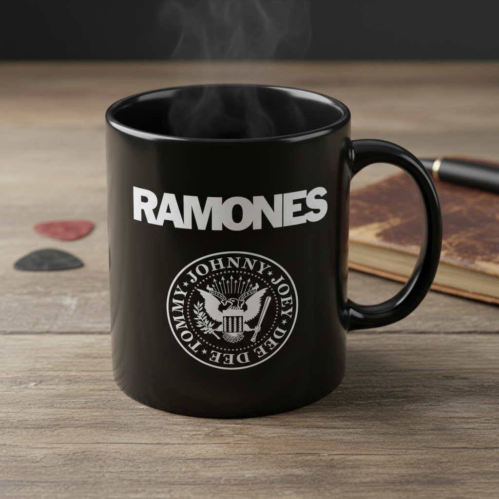 Taza Ramones negra - Logotipo
