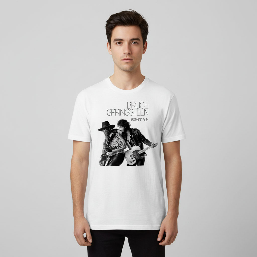 Camiseta Bruce Springsteen blanca - Born To Run