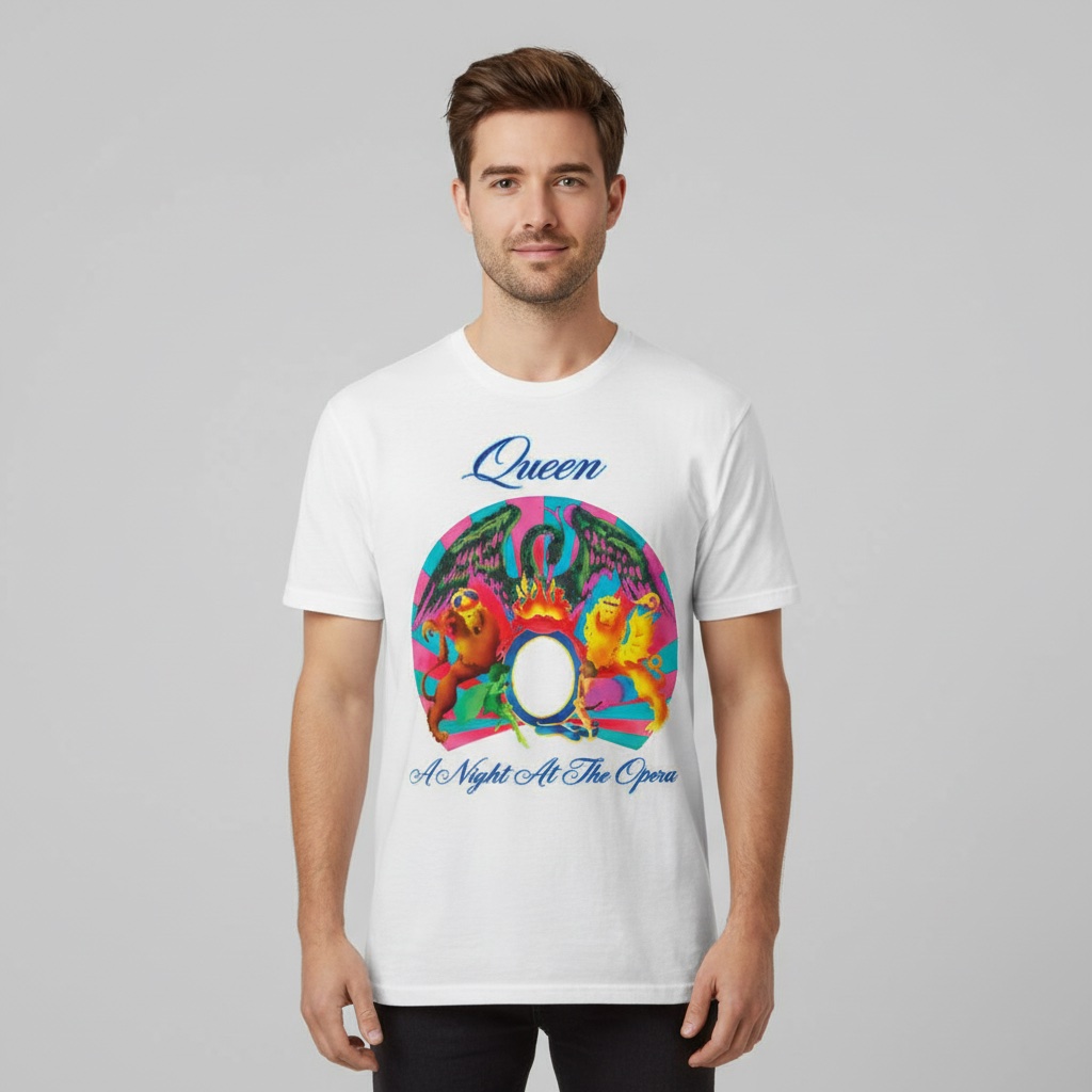 Camiseta Queen blanca - A Night At The Opera