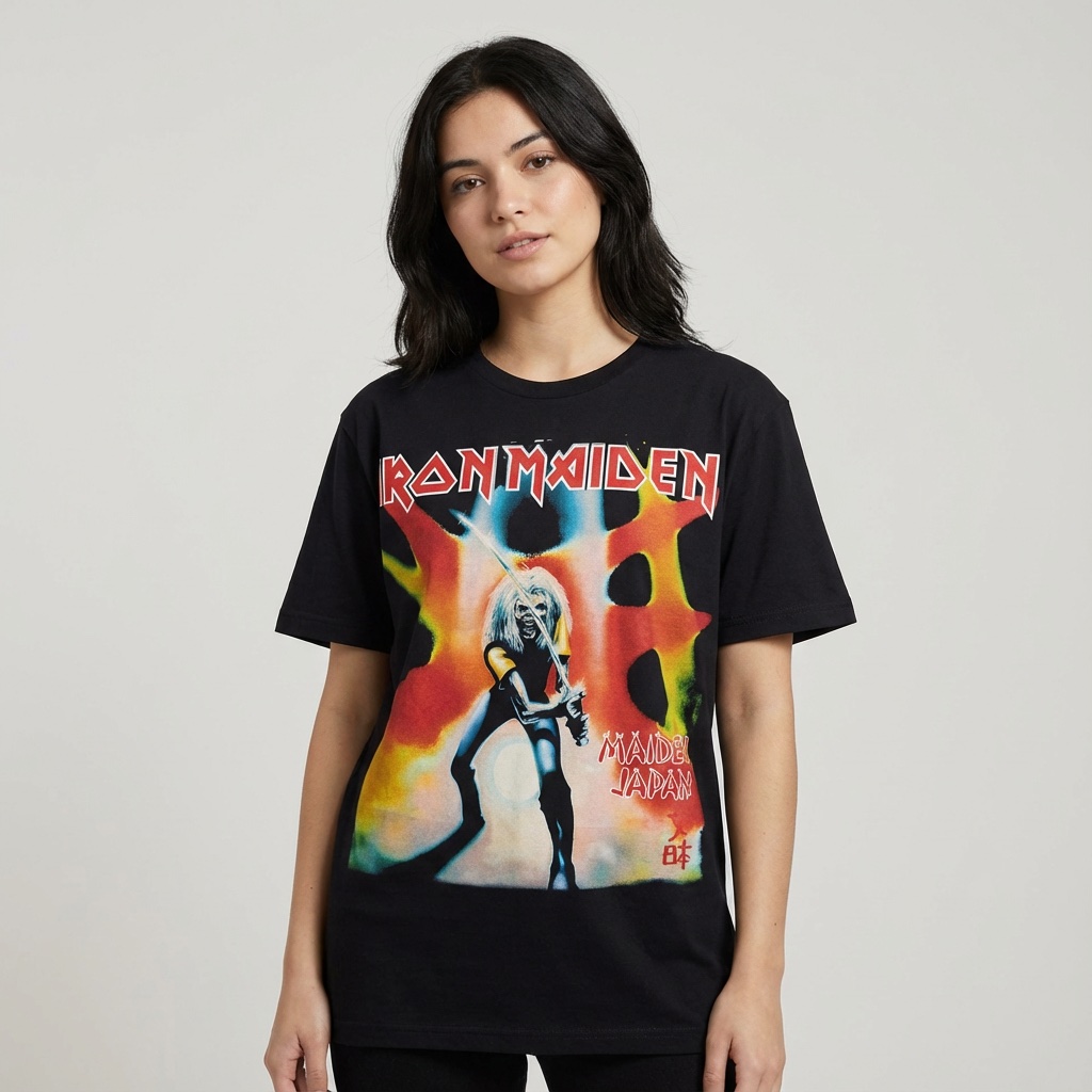 Camiseta Iron Maiden negra - Maiden Japan